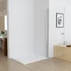 A modern bathroom with a shower enclosure and vanity. Produktbild-Vorschau