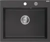 Mexen Elix lavello in granito a 1 vasca 600 x 500 mm, nero Anteprima dell’immagine prodotto 1
