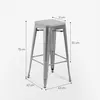 chaises haut bar cuisine métal haut h78cm bois steel up Voir les images du produit 4
