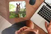 MuchoWow® Mauspad Mousepad Pferd - Natur - Zaun 20x20 cm - Produktbild-Vorschau 3