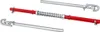 Three towing bars, one red and two silver, are displayed against a white background. Anteprima dell’immagine prodotto