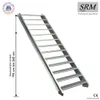 13 Stufen Stahltreppe Breite 60 cm Geschosshöhe 195-260cm Produktbild-Vorschau 1