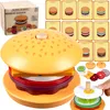 A wooden toy hamburger stacking game with order cards. Náhľad obrázku produktu