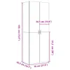 vidaXL Highboard Räuchereiche 70x42,5x185 cm Holzwerkstoff Produktbild-Vorschau 9