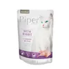 A pouch of cat food with a picture of a white cat and rabbit meat. Náhled obrázku produktu