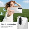 A woman taking a selfie with a clear phone case in a grassy field with butterflies. Anteprima dell’immagine prodotto