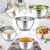 Set di ciotole per insalata, 7 pezzi, in acciaio Anteprima dell’immagine prodotto 5