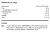 Nutritional information and ingredients list for a chocolate product. Produktbild-Vorschau