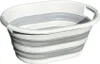 A collapsible laundry basket with handles. Produktbild-Vorschau