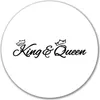 Huuraa Aufkleber King & Queen Krone 10cm rund Sticker Produktbild-Vorschau 1