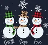 Faith hope love schneemann - Weihnachten Weihnachtsgeschenk Produktbild-Vorschau 3