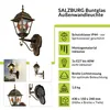 Außenleuchte Wand "Salzburg" Glas Tiffany Antik IP44 E27 Produktbild-Vorschau 2
