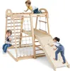 Children playing on a wooden indoor playground. Produktbild-Vorschau