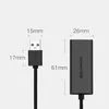 Two black electronic adapters with dimensions shown in millimeters. Voir les images du produit