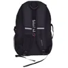 The back of a black backpack is shown against a white background. Podgląd zdjęcia produktu