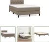 The Living Store Boxspringbett mit Matratze Taupe 120x190 Produktbild-Vorschau 1