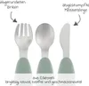 reer 25133, Kleinkind-Besteck, Grün, Silber, Silikon, Produktbild-Vorschau 6