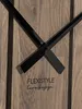 FLEXISTYLE Wanduhr XXL groß Solid Oak wanduhr Eiche Produktbild-Vorschau 8