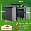 GARDEBRUK® Abri de jardin métal XXL 5m² fondation Voir les images du produit 3