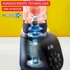 A close-up view of a blender with internal components illuminated, set against a yellow and white background. Anteprima dell’immagine prodotto