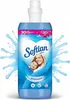 A bottle of Softlan Windfrish fabric softener with a splash of blue liquid around it. Produktbild-Vorschau