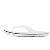 A white flip-flop is shown from the side against a white background. Produktbild-Vorschau