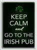 vianmo Blechschild 40x30 cm Keep calm and go to Irish Pub Produktbild-Vorschau 1