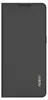 A black flip cover case for a smartphone, with the 'oppo' logo in gold on the bottom right. Podgląd zdjęcia produktu