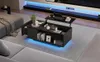 Schwarzer Couchtisch, höhenverstellbar, LED, mit Schublade, Produktbild-Vorschau 4