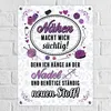 Nähen macht mich süchtig Metallschild in 15x20 cm Produktbild-Vorschau 2