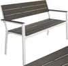 Gartenbank Line 2-Sitzer mit Aluminiumrahmen 128x59x88cm - Produktbild-Vorschau 1