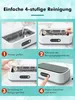 Four-step instructions for using an ultrasonic cleaner. Produktbild-Vorschau
