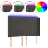 LED Kopfteil Dunkelgrau 147x16x118/128 cm Samt Produktbild-Vorschau 1