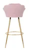 Barhocker Küche mit Blumenlehne, goldene Beine, h90cm Produktbild-Vorschau 4