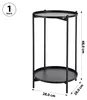 Beistelltisch 'Double' schwarz Eisen 28x48cm 2 Ablagen Produktbild-Vorschau 2