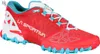 Trailrunning-Schuh "Bushido II Woman" von La Sportiva in Rot und Blau; mit atmungsaktivem Obermaterial und griffiger Sohle. Produktbild-Vorschau