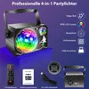 4 in 1 Discokugel, Discolicht Partylicht 65 Muster,RGB UV Produktbild-Vorschau 2