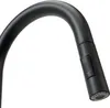 A close-up of a black kitchen faucet. Produktbild-Vorschau