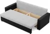 Sofa 3-Sitzer  mit Schlaffunktion LUNA, Grau + Schwarz Produktbild-Vorschau 5
