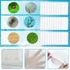 A collage of images showing pool skimmer socks and examples of debris they can filter. Produktbild-Vorschau