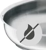 A close-up of the rim of a stainless steel pan with a circular graphic overlay indicating a feature. Náhľad obrázku produktu