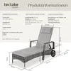 tectake® Rattan Sonnenliege 200 x 70 x 33 cm Produktbild-Vorschau 5
