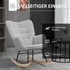 HOMCOM Schaukelstuhl, ergonomische Form, Echtholzkufen, bis Produktbild-Vorschau 6