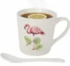 Set cadeau mug et cuillère en céramique avec flamant rose Voir les images du produit 4