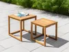 2er Garten Beistelltisch aus Akazienholz – Braun Produktbild-Vorschau 3