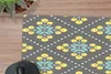 MuchoWow® Mauspad Mousepad Design - Kariert - Blumen - Grau Produktbild-Vorschau 2