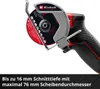 Close-up of a cordless angle grinder with a cutting disc. Produktbild-Vorschau
