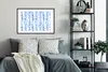 MuchoWow® Gerahmtes Poster Blumen - Anemone - Blau - Muster Produktbild-Vorschau 2