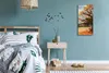 Wohnzimmer-Bild Leinwand Uhr Geräuschlos 30x60 Baum Herbst Produktbild-Vorschau 4