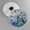 Wanduhr - Rund - Glasuhr - Meer Segelschiff - 30x30cm - Produktbild-Vorschau 2